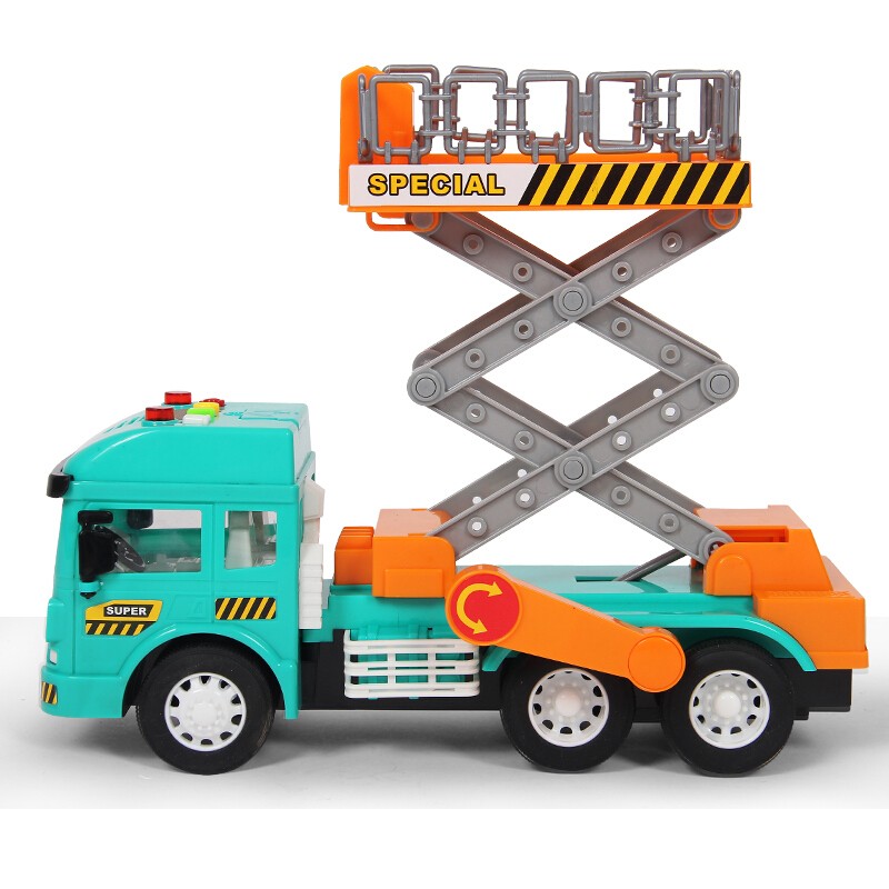 乐飞特种车工程车讲故事早教车回力模型玩具男孩玩具儿童礼物 音乐