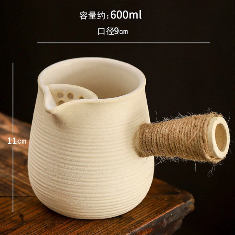 烤奶茶壶大容量罐罐壶烤奶壶围炉煮茶壶盖子烤奶茶罐云南煮茶器煮 06号罐罐壶-加大 600ml 如图