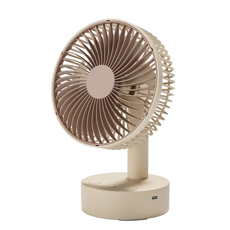 新版桌面小风扇可摇头小型便携USB插电式电扇学生宿舍办公车用 F32A【无电池】【白色】
