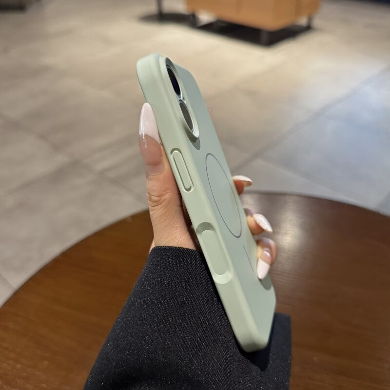 帝仕信适用iphone17苹果17pro手机壳16promax肤感液态新款15细圈磁吸充电14plus情侣全包13硅胶保护套 细圈磁吸【中国红】 iPhone 13 Promax