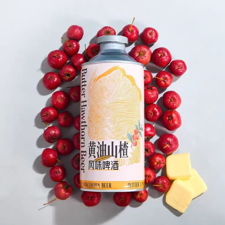 霜城莓果酪奶皮子芭乐柠檬黄油山楂750ml风味精酿啤酒凤梨海盐1L 黄油山楂 750mL 6瓶 整箱装
