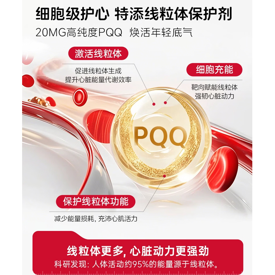 WTNSLT原装进口辅酶q10胶囊100mg*60粒女士男士备孕老人呵护心脏营养品 【呵护心脑血管保护心脏】 60粒*1瓶