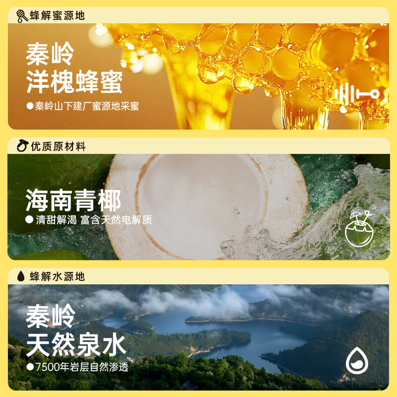 蜂解蜂蜜水海南青椰子水果蔬汁饮料解腻解渴饮品整箱装批发送礼 【海南青椰子蜂蜜水】360g*6瓶/箱