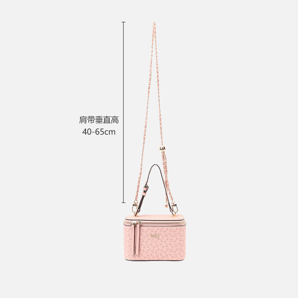 why2025新款礼物女包小包手机包盒子包复古时尚斜挎单肩小包 粉色