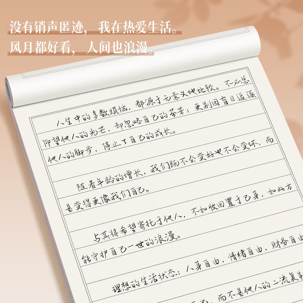 书行手写体蒙纸临摹练字帖成字愈时光静心手写字帖漂亮字每日一练硬笔描摹纸练习字帖 手写体字帖【静心手写+字愈时光】 搭配钢笔