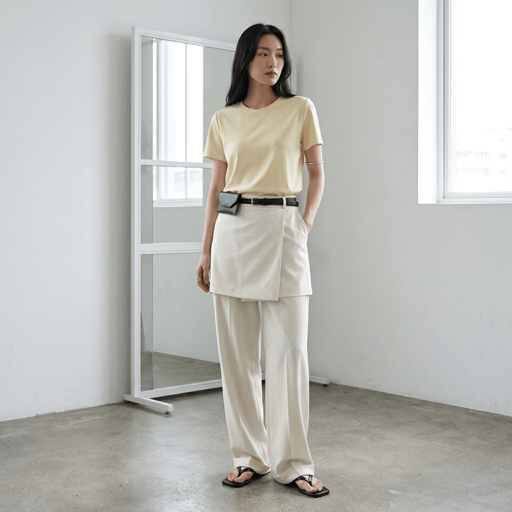 【源头直采】短袖t恤女天丝圆领 经典黑 L 80-115