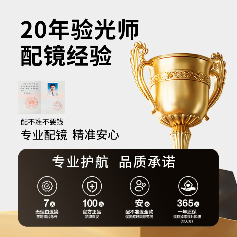 蔡司（ZEISS）镜片近视眼镜男变色防蓝光专业可配度数超轻进口钛架大脸眼睛框女 蔡司镜片LASHION镜框-大框方框玫瑰金 配LASHION1.56防蓝光镜片0~400