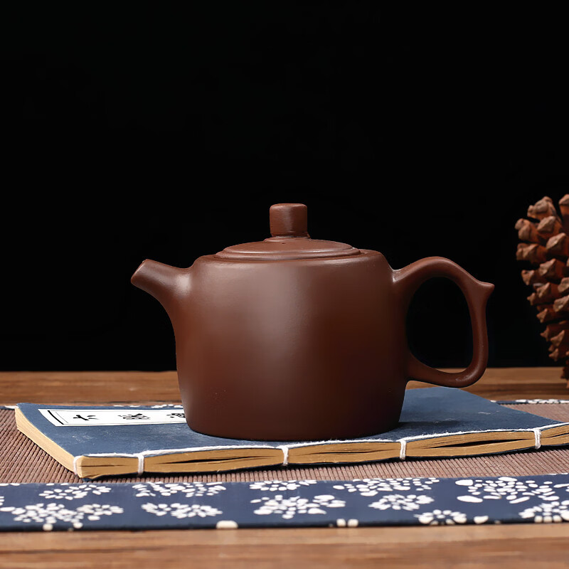 紫砂茶壶功夫泡茶壶家用大号朱泥壶沏茶壶过滤花茶壶红茶茶具套装 单壶紫色（不带茶隔） 400ml ~
