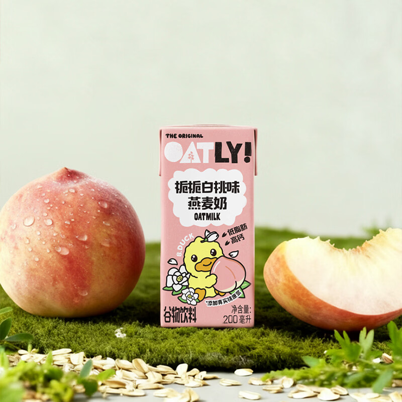 OATLY新品特浓抹茶燕麦奶&白桃风味奶 白桃风味奶200ml*6