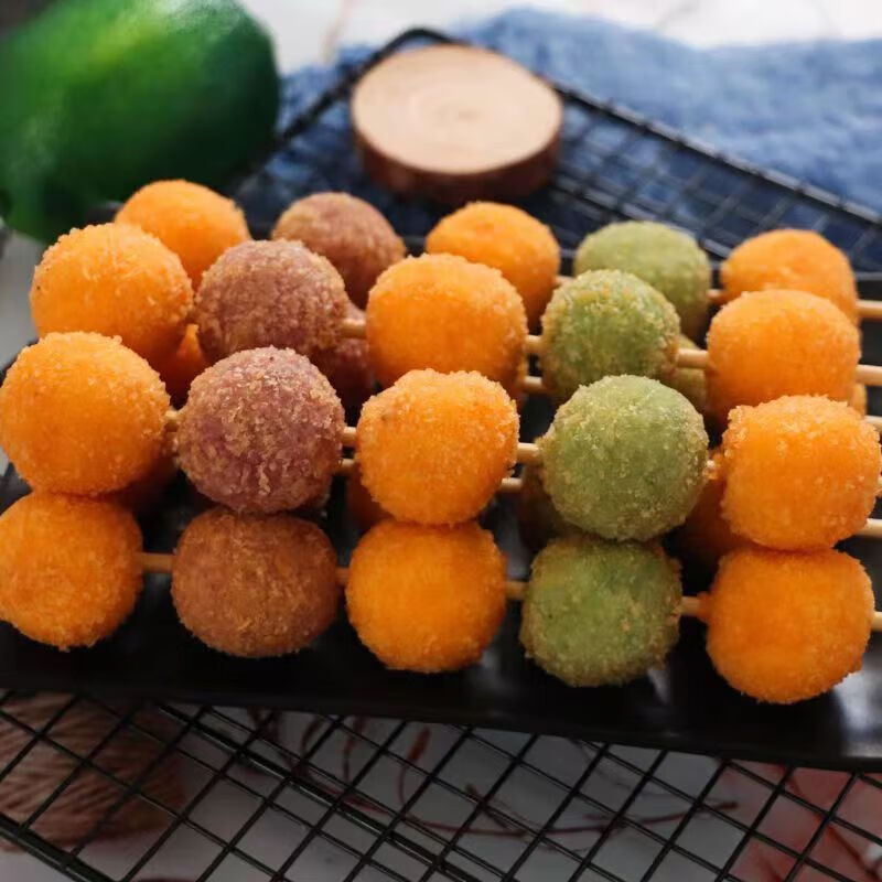 丹昕炸串半成品鸡排肉排油炸小串彩色鸡柳烧烤网红小吃 果蔬串15串