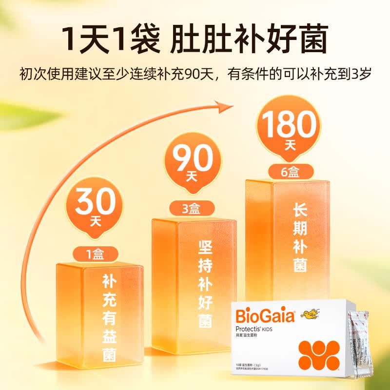 拜奥益生菌婴幼儿1-3岁宝宝儿童肠胃可用罗伊氏乳杆菌DSM17938粉剂 【新品尝鲜】 10袋*1盒 【京仓发货】