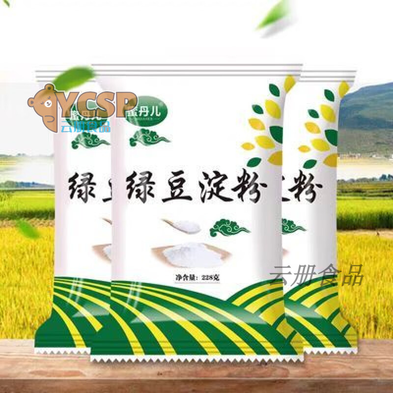 蜜丹兒純綠豆淀粉綠豆粉自制川北白涼粉涼皮原料228g食用四川涼粉 228g