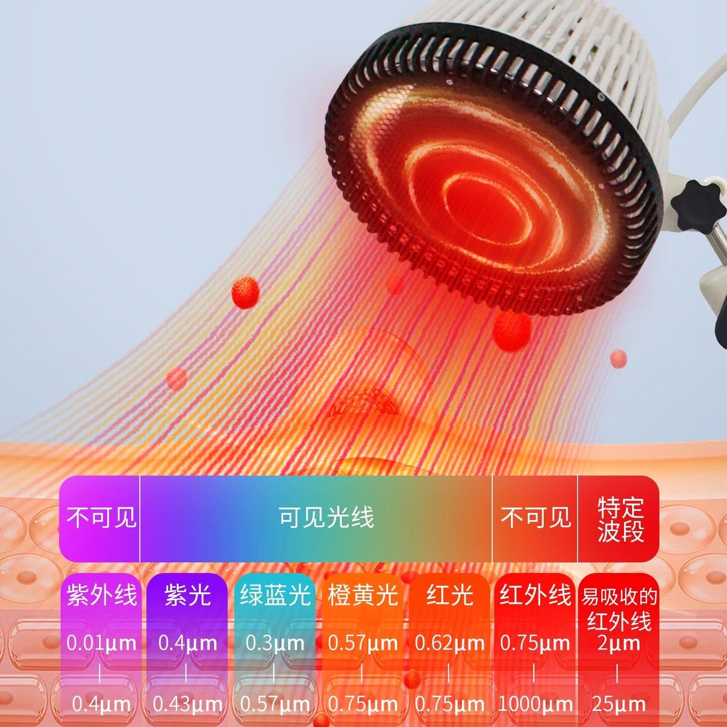 渝升电磁波治疗器红外线理疗灯烤灯家用烤电红光理疗仪医疗器械专用远 【高端 红光版】台式18A 电磁波单效 静音触屏
