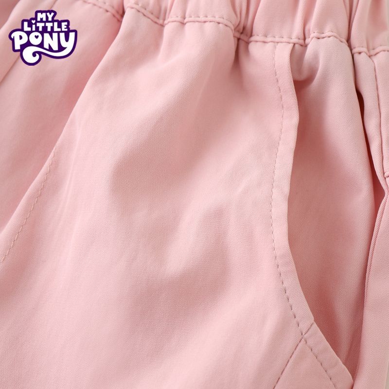 小马宝莉(MY LITTLE PONY)女童套装2026夏季新款工装裤子女孩休闲恤两件套装 粉色工装裤套装 110 110码 建议95-105cm