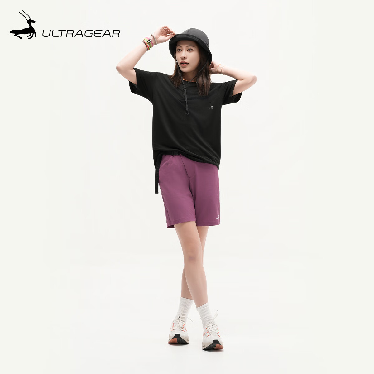 ULTRA GEAR中性款速干透气跑步夏季新款女子宽松速干运动裤 葡萄紫 2XL