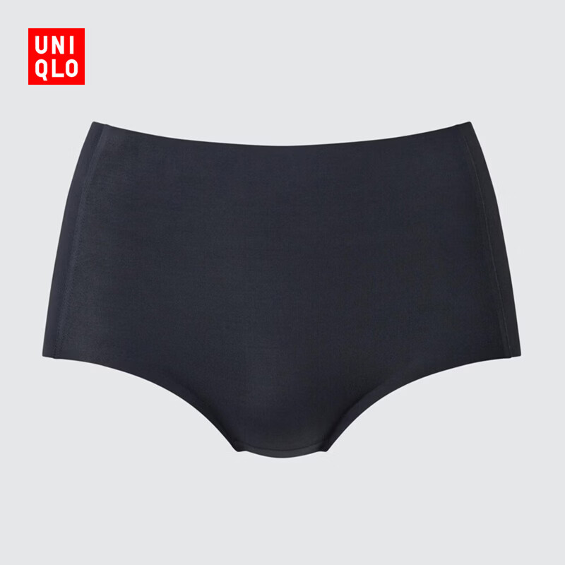 优衣库女装AIRism无痕短裤/空气衣高腰三角内裤26春夏新款482670 09 黑色 L