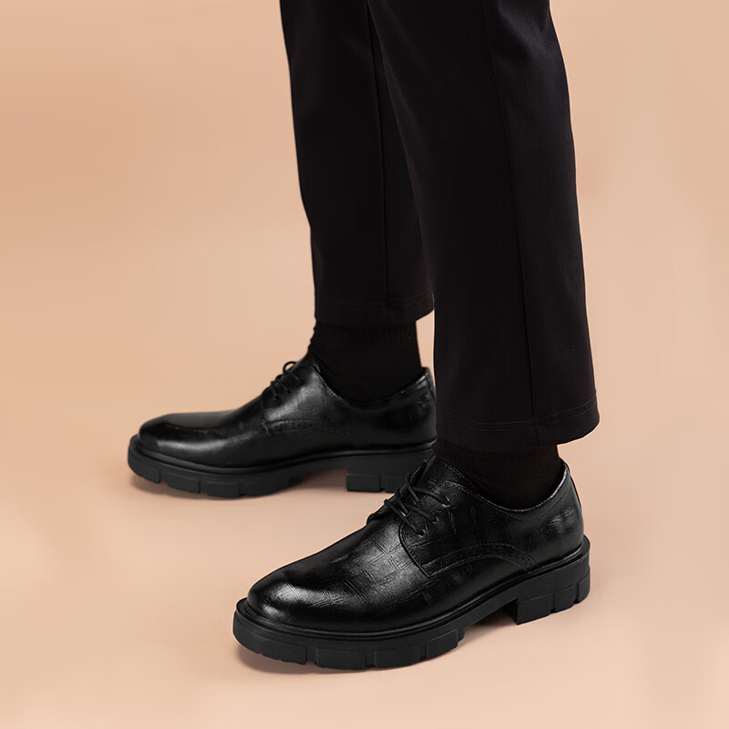 Walker Shop品牌皮鞋男款内增高男士皮鞋2026商务高端休闲真皮英伦正装鞋子男 黑色【隐形内增高8cm】 38 Walker Shop品牌皮鞋男款内增高男士皮鞋2026商务高端休闲真皮英伦正装鞋子男 黑色【隐形内增高8cm】 38