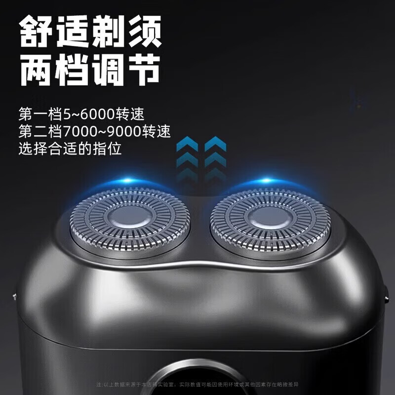 RASW德国品牌剃须刀电动男士2026新款便携款剃须刀热卖第一全身水洗迷你刮胡刀生日礼物送男友父亲爸爸 【枪灰色】+2刀头 双环刀网 顺滑高效 不留胡茬 【原装正品高端礼盒款】剃须刀男士刮胡子最干净的