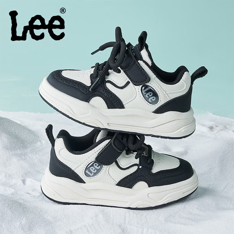Lee儿童运动鞋春季小白鞋女童百搭软底轻便男童运动休闲鞋 卡其色 36 【建议脚长217-222mm】