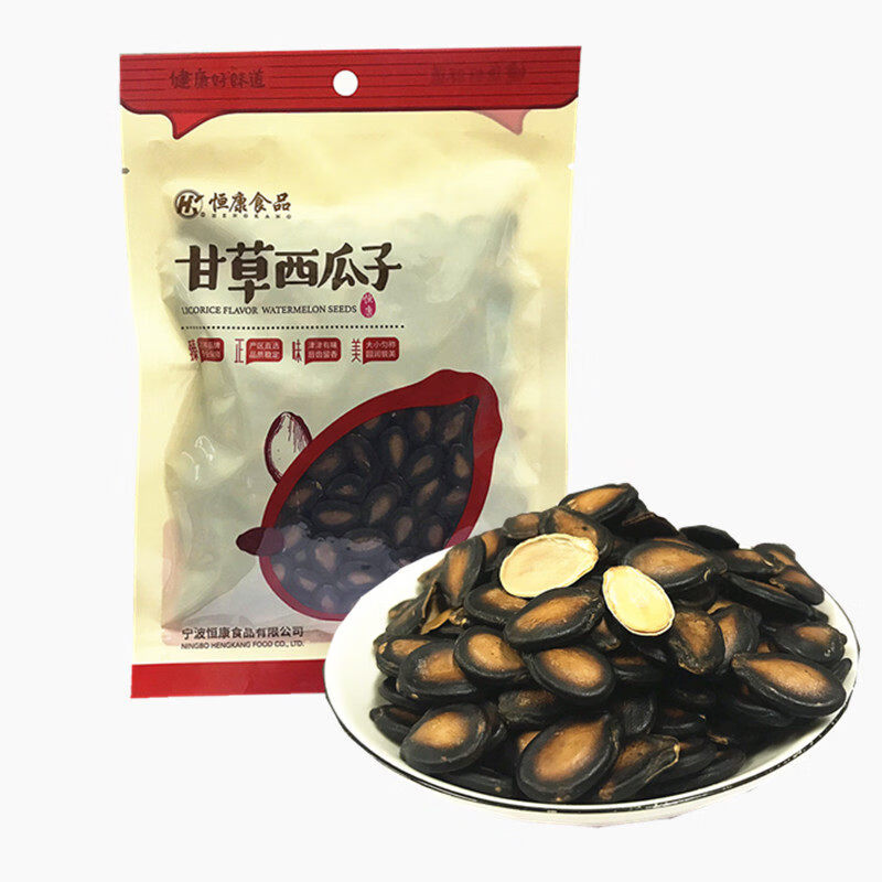 恒康108g甘草味西瓜子西瓜籽坚果炒货零食袋装即食瓜子 【1包】甘草味西瓜子108g