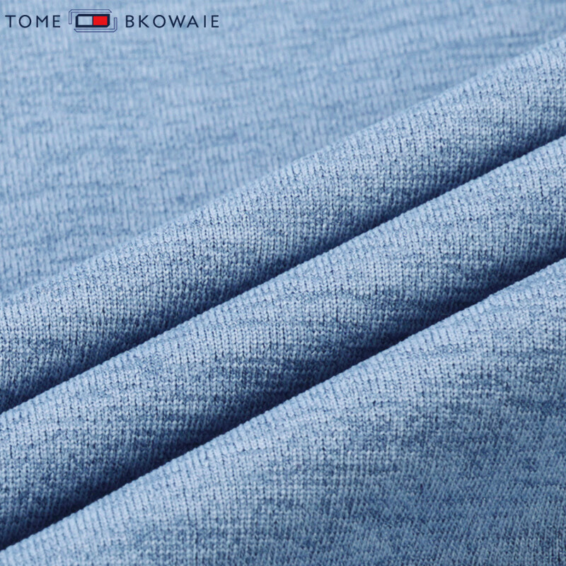 汤米芙兰可短袖t恤男2026夏季新款翻领体恤男装半袖打底衫上衣 蓝色 M (165)(建议100-120斤)