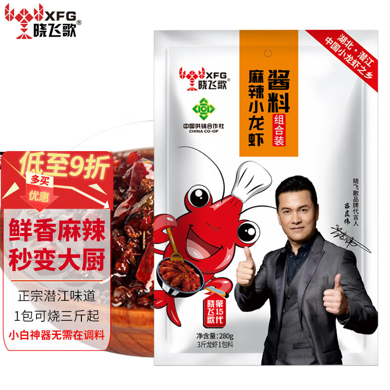 晓飞歌 麻辣小龙虾秘制酱280g 麻辣虾球凉菜调料 火锅底料配方调味品 麻辣小龙虾秘制酱280g