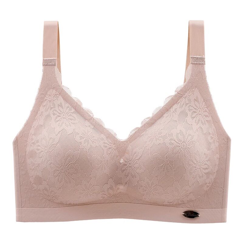 婷美(GRACEWELL)无痕乳胶内衣女无钢圈小胸薄款蕾丝运动聚拢收副乳 肤色【单件装】 【乳胶棉】 M 【建议100斤以下70ABC/75AB】 京东折扣/优惠券