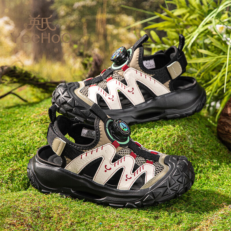 英氏（YEEHOO）儿童凉鞋2026新款夏季包头防滑溯溪鞋框子鞋中大童学生涉水鞋 白色 31 京东折扣/优惠券