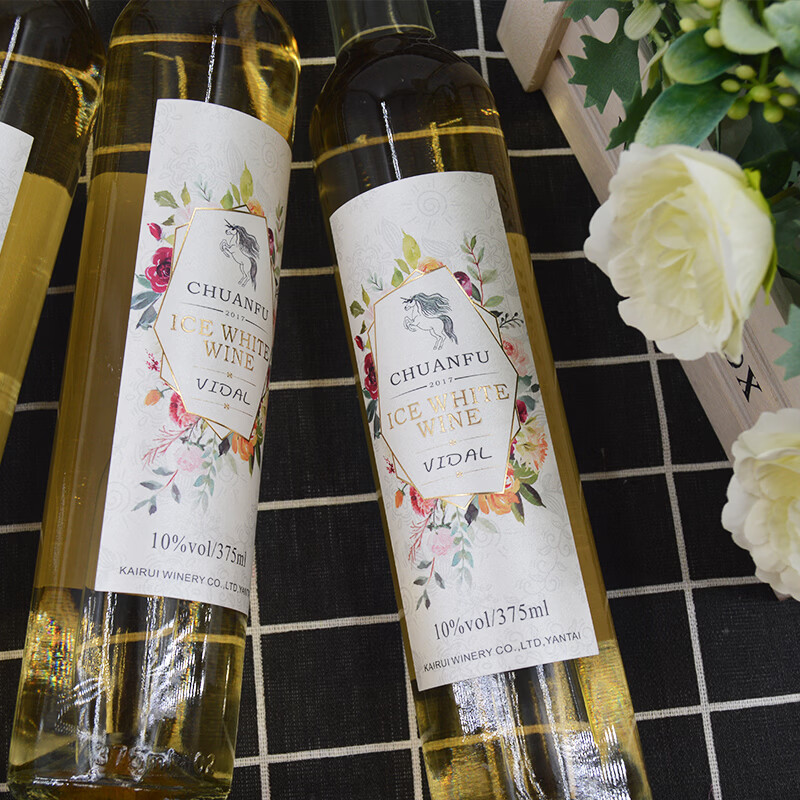 川富冰白葡萄酒  国产低度甜酒 微醺10度 甜蜜冰白 果香浓郁 375ml*6(整箱)