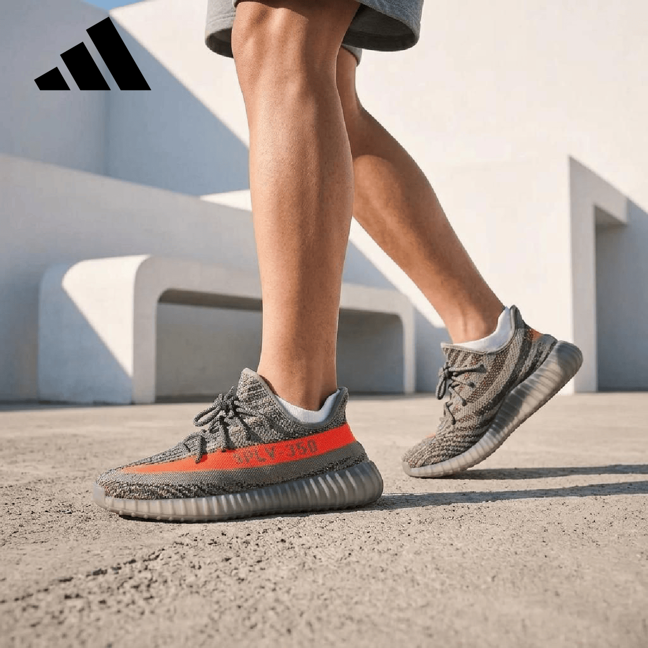 阿迪达斯Yeezy350椰子青少年学生透气运动鞋 37