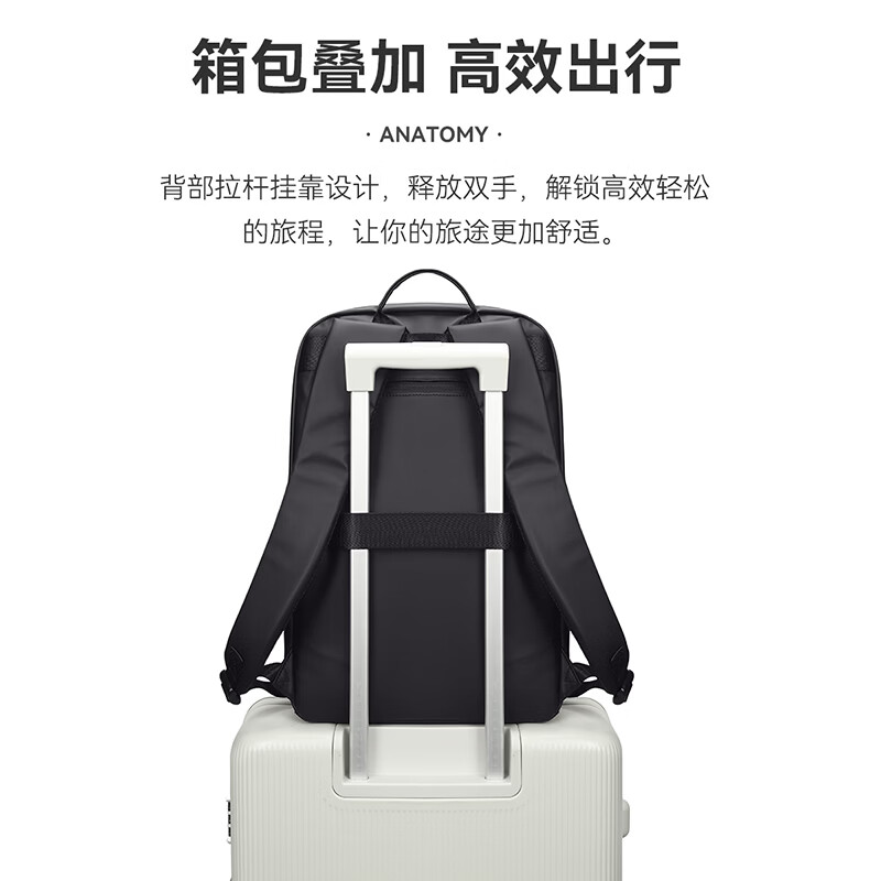 高尔夫（GOLF）双肩包男女百搭背包女休闲旅行学生书包防泼水出游背包【Q】 款式15-雾黑