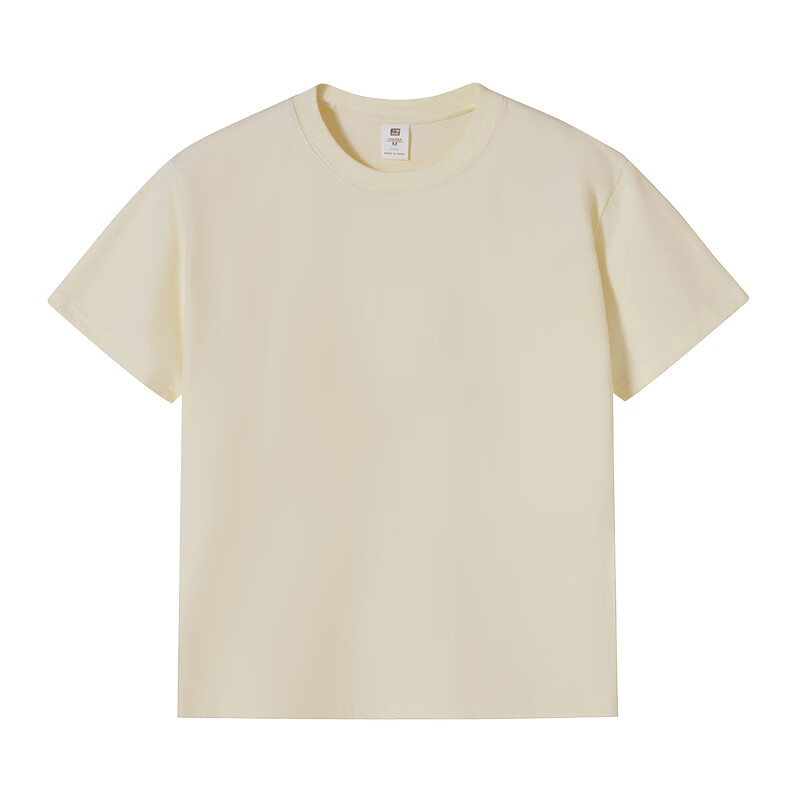 尺度保罗100%纯棉短袖T恤夏季重磅新疆长绒棉半袖t恤小白T恤男圆领打底衫 SX301白色 M 推荐95-120斤