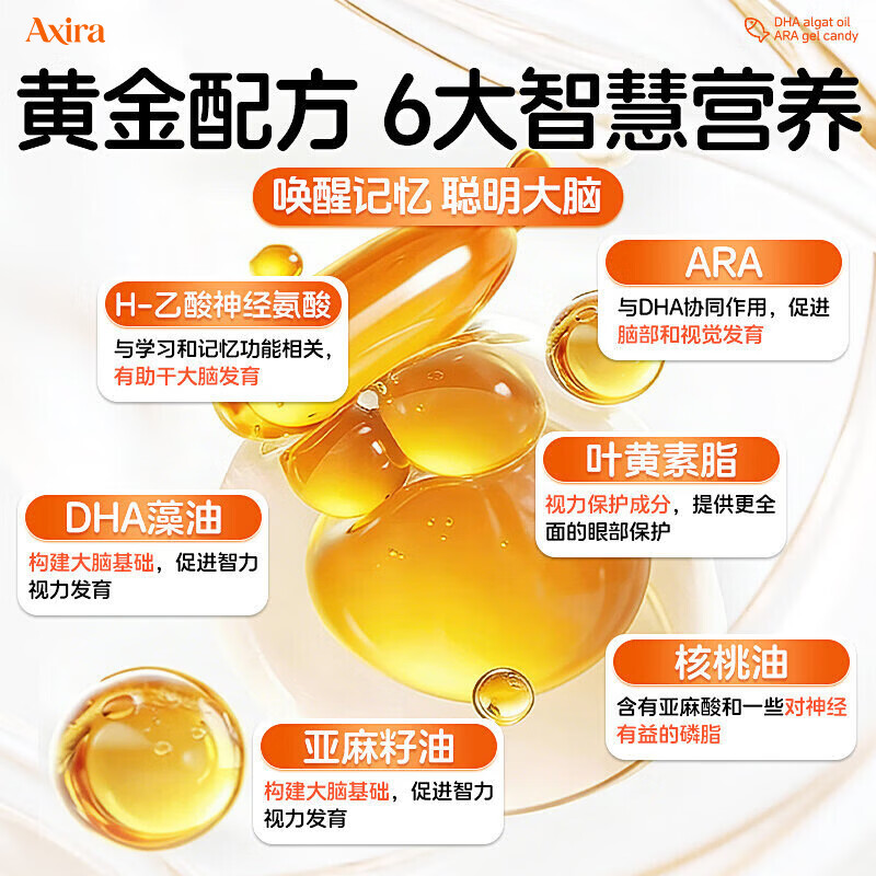 内廷上用茶房DHA藻油高含量补脑增青少年6-18岁强记忆力学生儿童3-12岁神经酸 5瓶 450粒 巩固装 青少年补脑增强记忆力