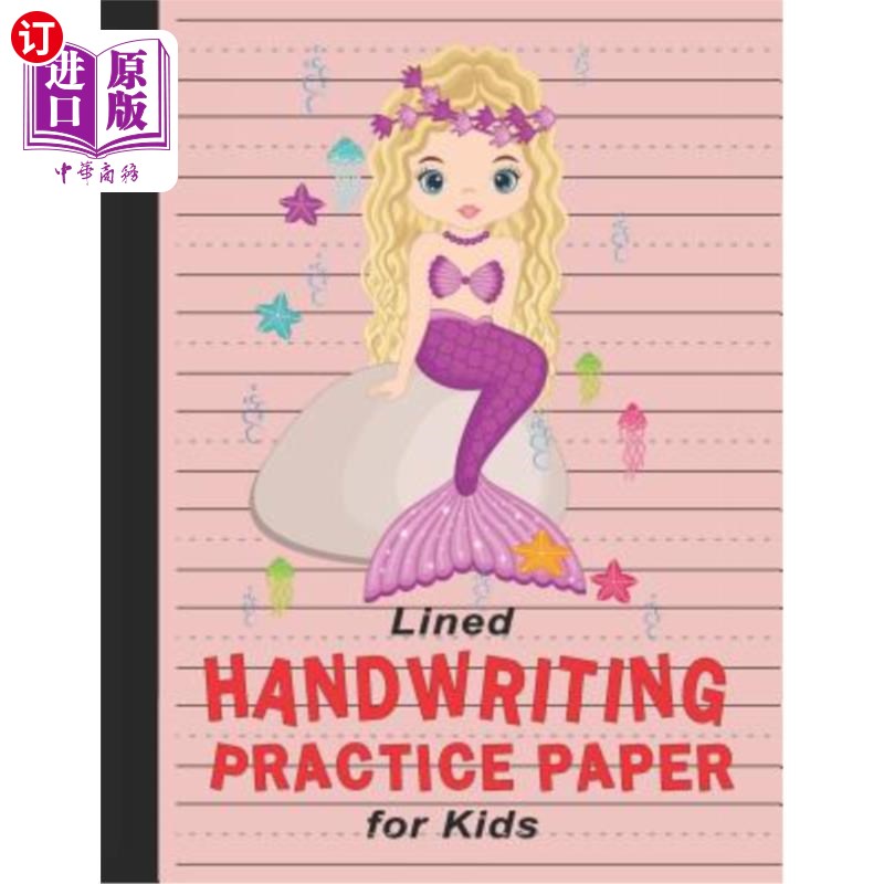 海外直订lined handwriting practice paper for kids: workbook for