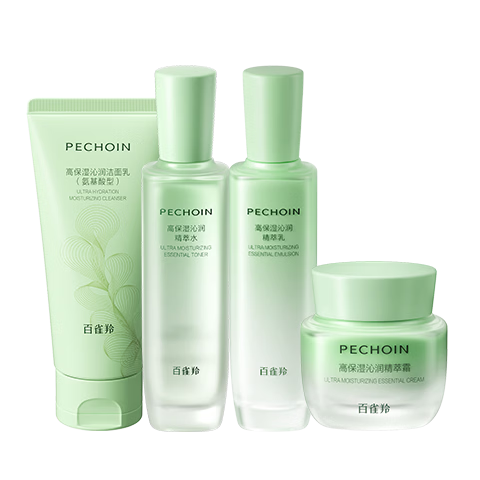 百雀羚（PECHOIN）高保湿沁润洁水乳霜4件套补水保湿舒缓品质国货520礼物