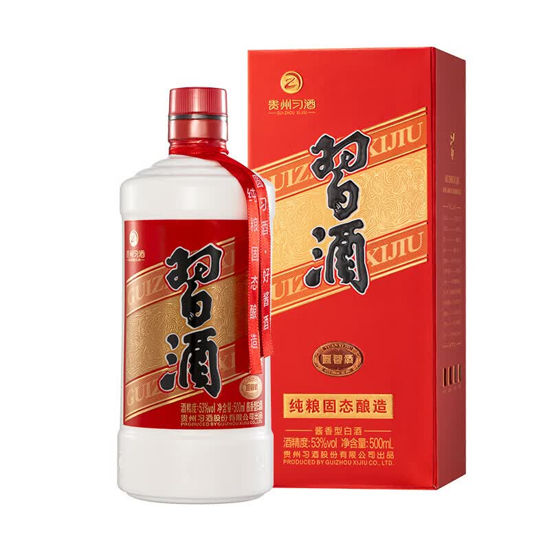习酒 酱香型白酒 高度酒水 商务宴请迎宾送礼 婚宴酒 53度 500mL 1瓶 圆习酒 单瓶装