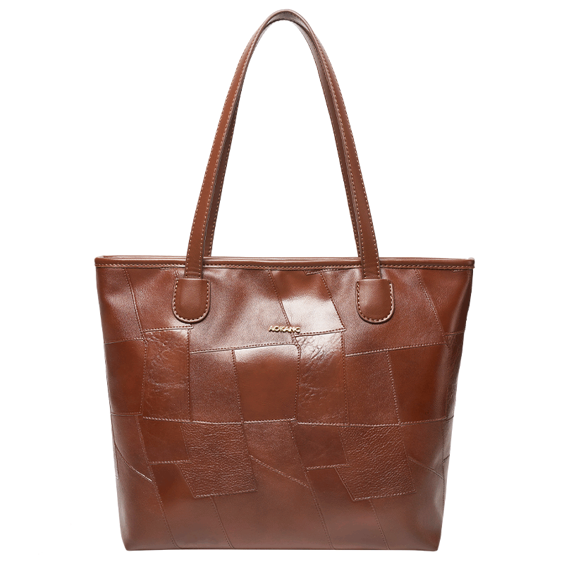 奥康（Aokang）包包女包托特单肩包经典复古斜挎包手提包生日礼物高级感实用 艺术拼贴咖啡色BG703175