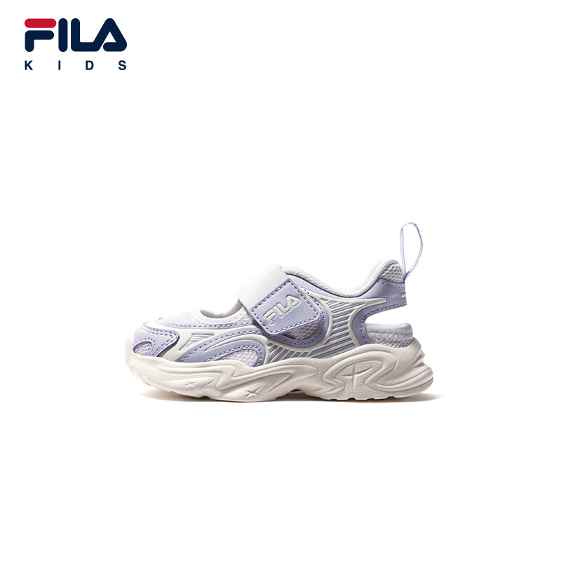FILA 斐乐童鞋儿童复古跑鞋2026夏季新款男女婴幼童魔术贴学步鞋 丁香紫/石南紫-LP 27 内长16.5cm