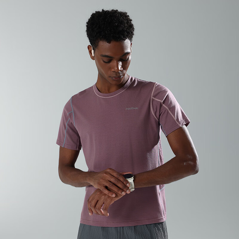 马孔多（macondo）原创单品26SS男女款羊毛运动短袖吸湿透气马拉松训练可机洗短袖 女款（黑色） 2XL