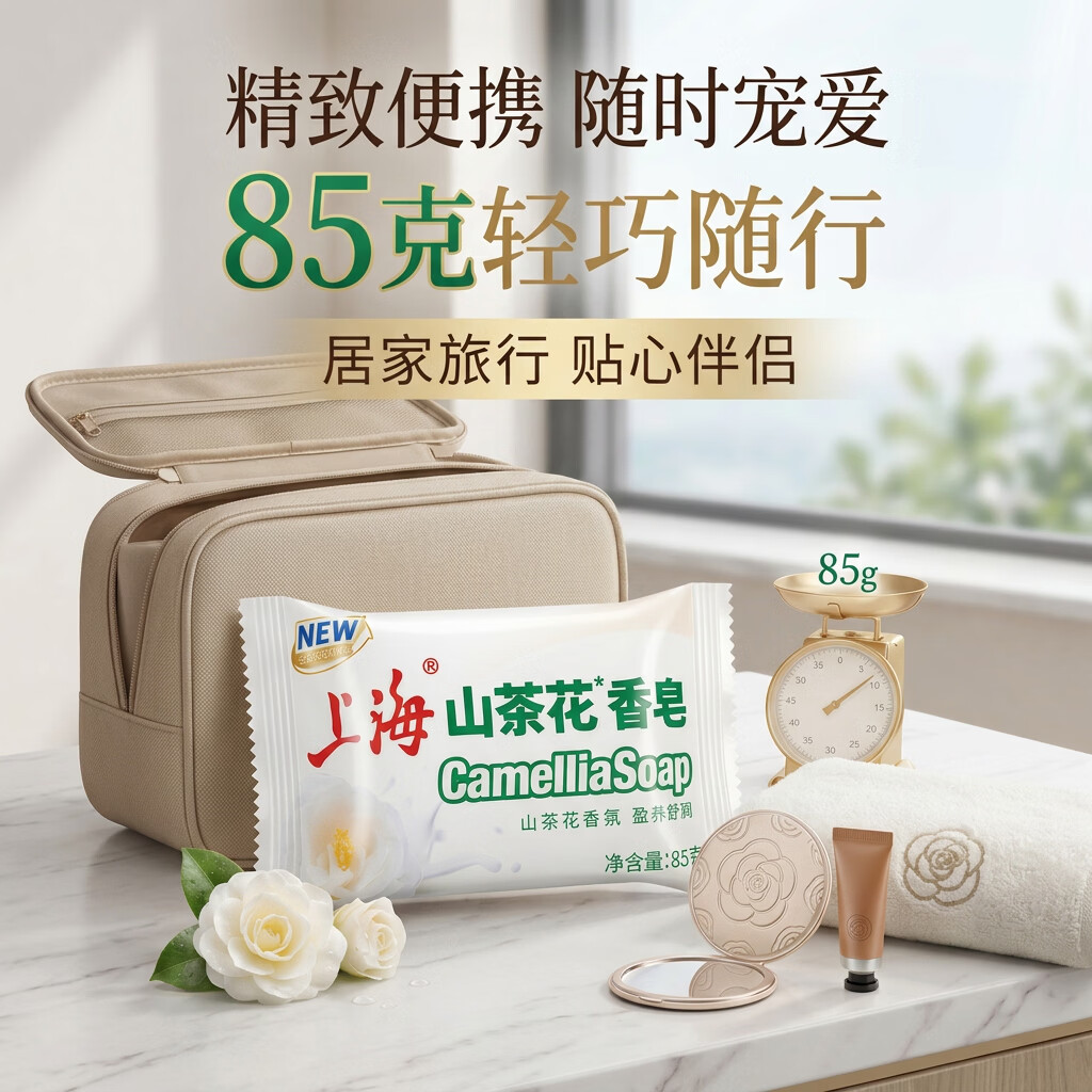 上海山茶花香皂85g洗脸洗澡洗手沐浴家庭装 山茶花香皂 85g 5块