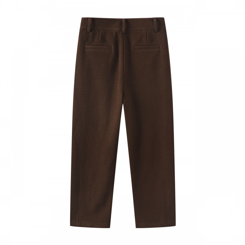 洛可可(rococo)冬季新品法式风裤针织裤女 咖啡色 s