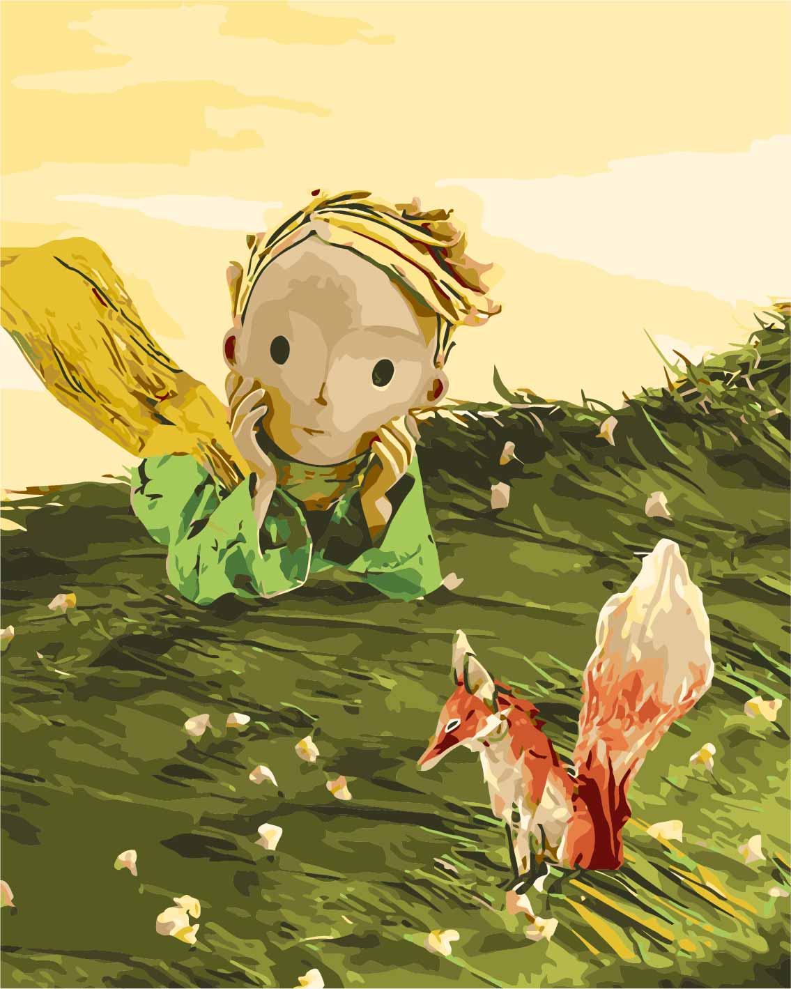 数字油画diy油彩画新款王子儿童填色小尺寸治愈手工涂色装饰画 小王子