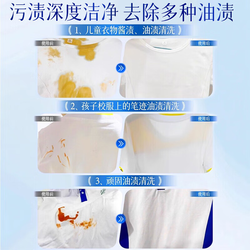 FIELL【日本】去油王衣服强力油渍清洁去黄污渍神器清洗剂顽固油迹清 260ml 5瓶 【囤货钜惠装】强力渗透 快速洁净 温和配方 衣服去油渍污渍去油王衣物去污剂渗透剂清洁剂强力油渍