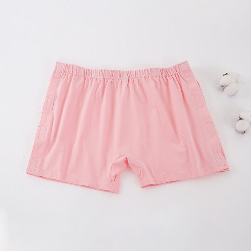 女士内裤骨折术后病人瘫痪卧床老人方便穿脱服饰两侧全开 JRK-102浅粉色 S