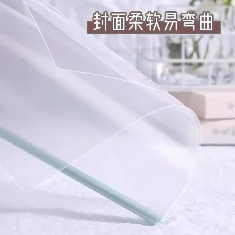 赞婴美渐变色抽杆夹A4透明水滴夹加厚简历档案夹报告小学生中学生文件夹 A4-水滴抽杆夹0.7【颜色随机】20个