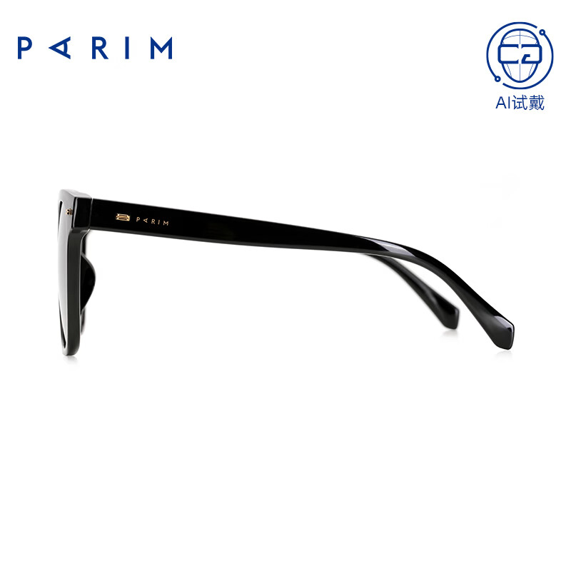 派丽蒙（PARIM）【田栩宁同款】防晒墨镜男黑超眼镜出游防晒太阳镜女76083即兴者 74011 B1P 黑色【TAC偏光】 【无签名】