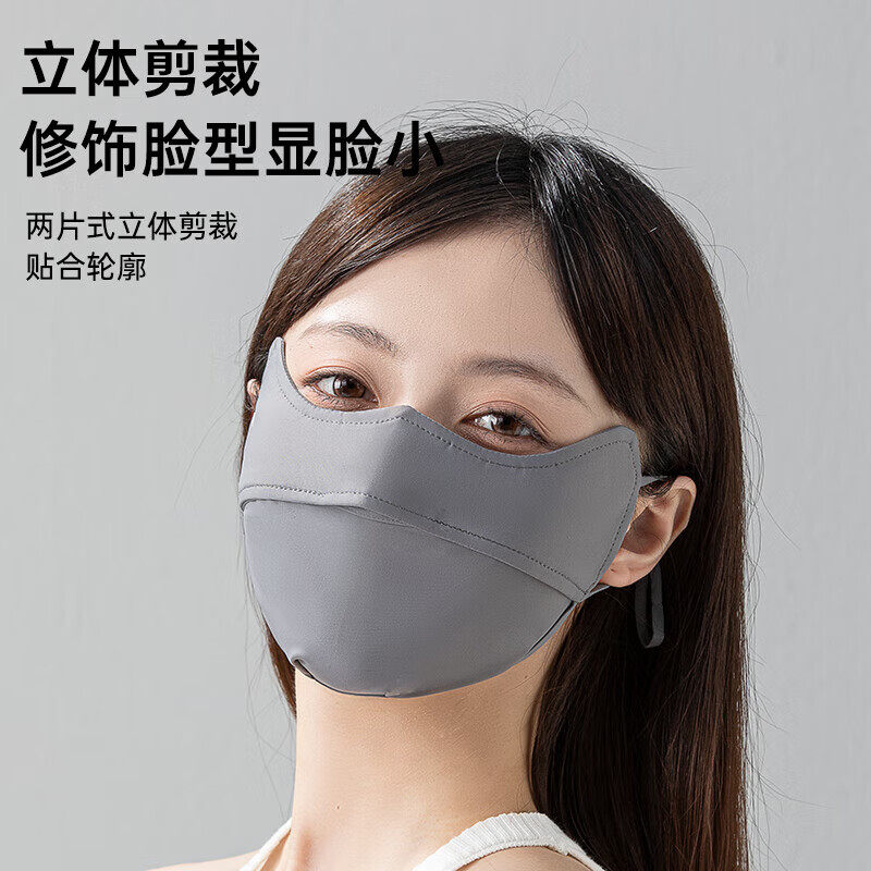 觅橘护眼角防晒口罩冰丝防紫外线户外立体夏季超薄透气遮阳C 【护眼角款】-黑色