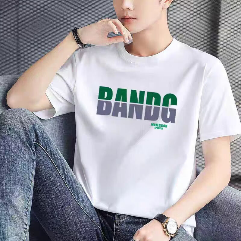 柯诗曼【纯棉短袖】新疆棉T恤女圆领印花男女同款宽松显瘦上衣情侣装潮 此图随机发三件，有想要的图，请留言 M 【95-110斤】