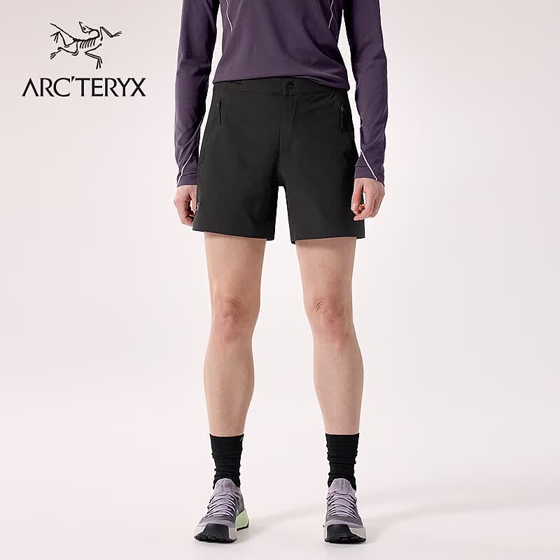ARC'TERYX始祖鸟 GAMMA SHORT 6" 女子 软壳短裤 BLACK/黑色 4
