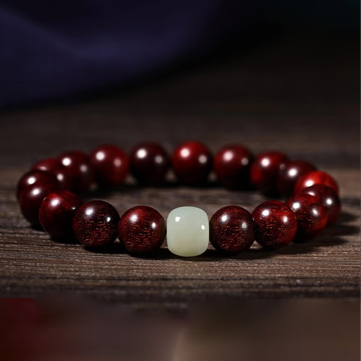 胖东来同款小叶紫檀手串满金星男士女款108颗佛珠念珠文玩 【蜜蜡款/珠径约8MM】百木级紫檀